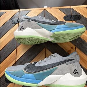 Nike Freak 2 Gray and Blue Athletic Sneakers